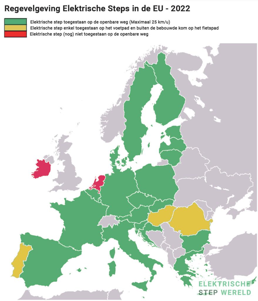 Elektrische steps in Europa EU 2022 esw - Elektrische Step Wereld