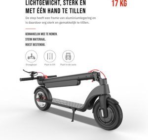 doogo x8 elektrische step e scooter voor volwassenen afneembare batterij - Elektrische Step Wereld