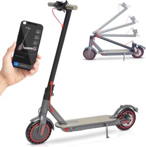 Fat Wheelz Elektrische Step voor Volwassenen – Elektrische Scooter met 8.5”banden – Motorvermogen E Step van 350W – Bereik tot 28km aan Snelheid van 25km/u – Met App