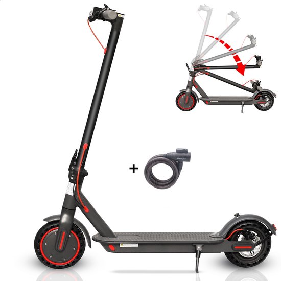 Tuya Stay-on - Elektrische Step Krachtige Met Stuurslot en 350W Motor - Snelheid tot 25km/h - Bereik tot 30km - Compact Inklapbaar - Inclusief Smart-App